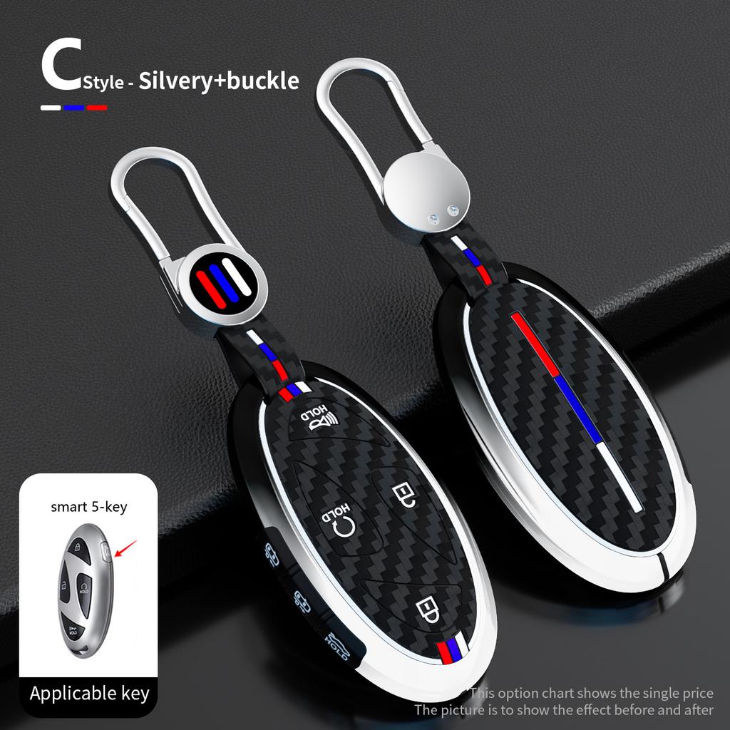 5/7 Buttons Zinc Alloy + Silicone Car Key Case Cover For Hyundai Kona Ev Grandeur GN7 IONIQ 6 2025 2025 Car Key Bag Accessories