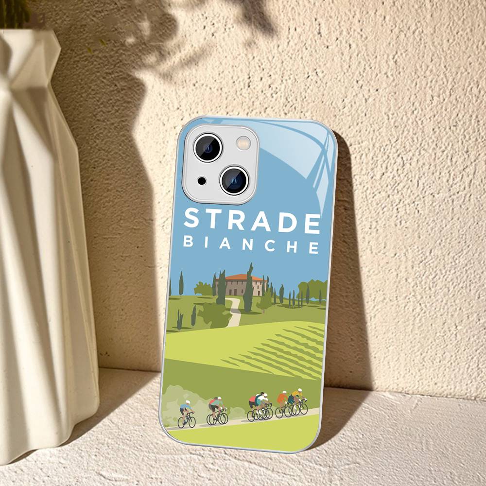 Bicycle Bike Sport Tempered Glass For Iphone 14 13 12 11 Pro Mini XS MAX 14Plus X XS XR Cover