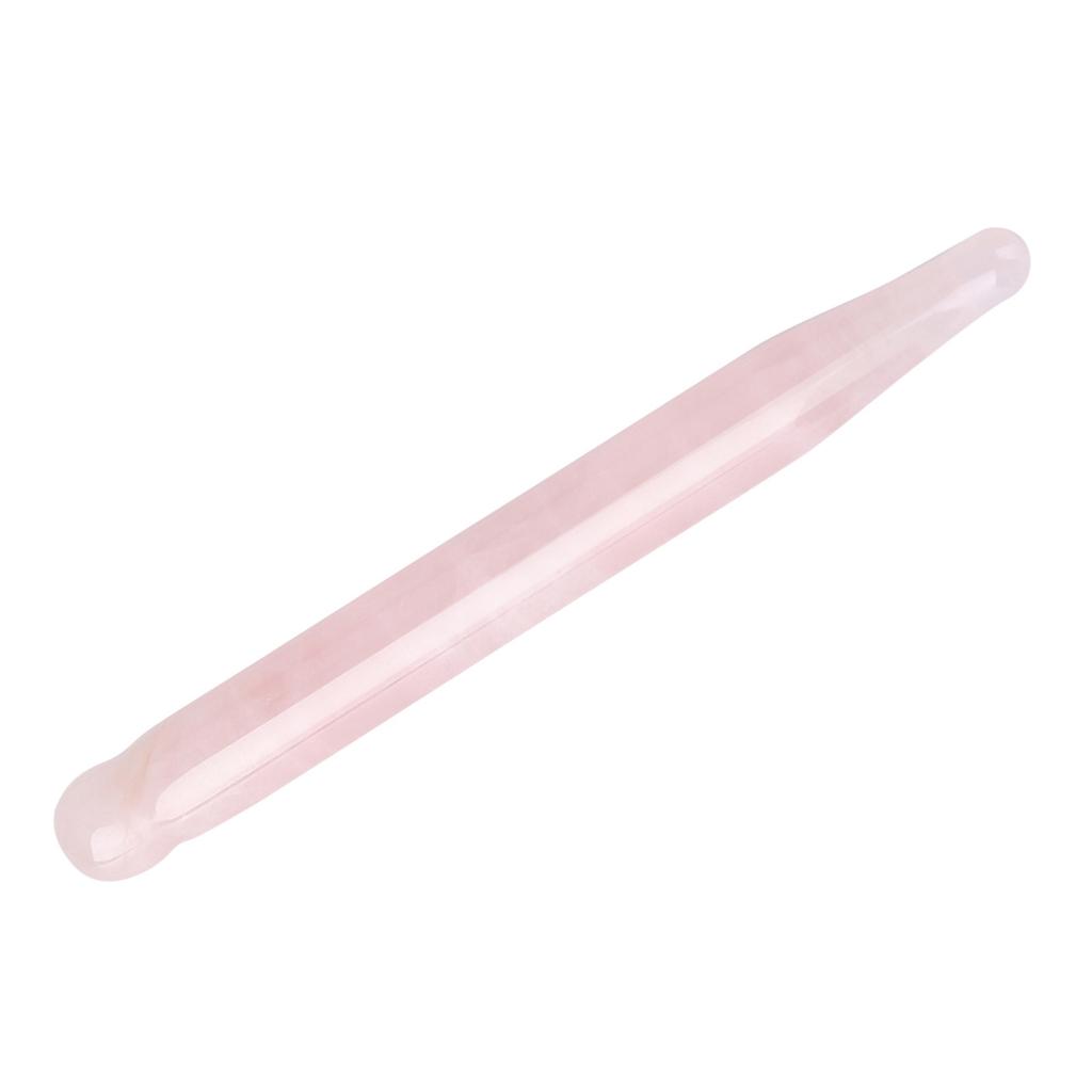1PC Natural Stone Carving Polished Massage Health Relaxation   Stick(Pink Quartz)