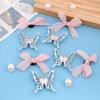 Pink Bow 8 Pcs Set Girl Charm Shoe Flower Diy Hole Shoes Detachable Buckle Garden Shoes Accessories Festival Gift