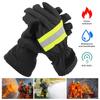 Flammhemmende Feuerwehrhandschuhe, hitzebeständig, wasserdicht, atmungsaktiv, Feuerwehr-Handschutzhülle, Schwarz und Gelb