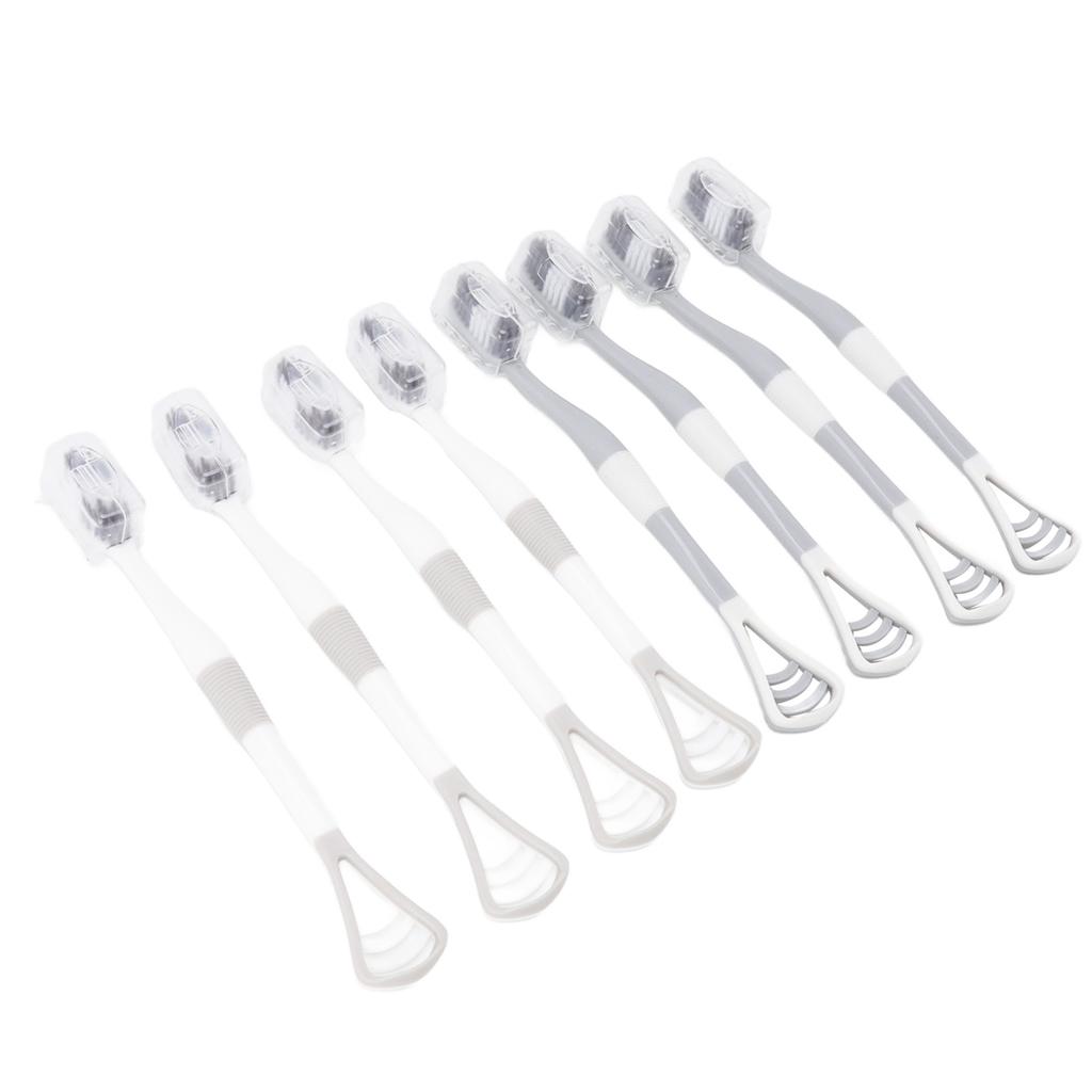 2 in 1 Tongue Cleaning Toothbrush Ergonomic Freshen Breath Healthy Oral Oral Cleaning Tools for All Ages