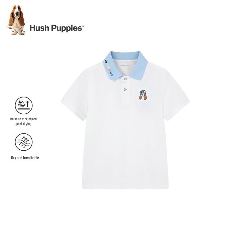 Hush Puppies Boys  Quick-Dry Short Sleeve Polo Shirt 140