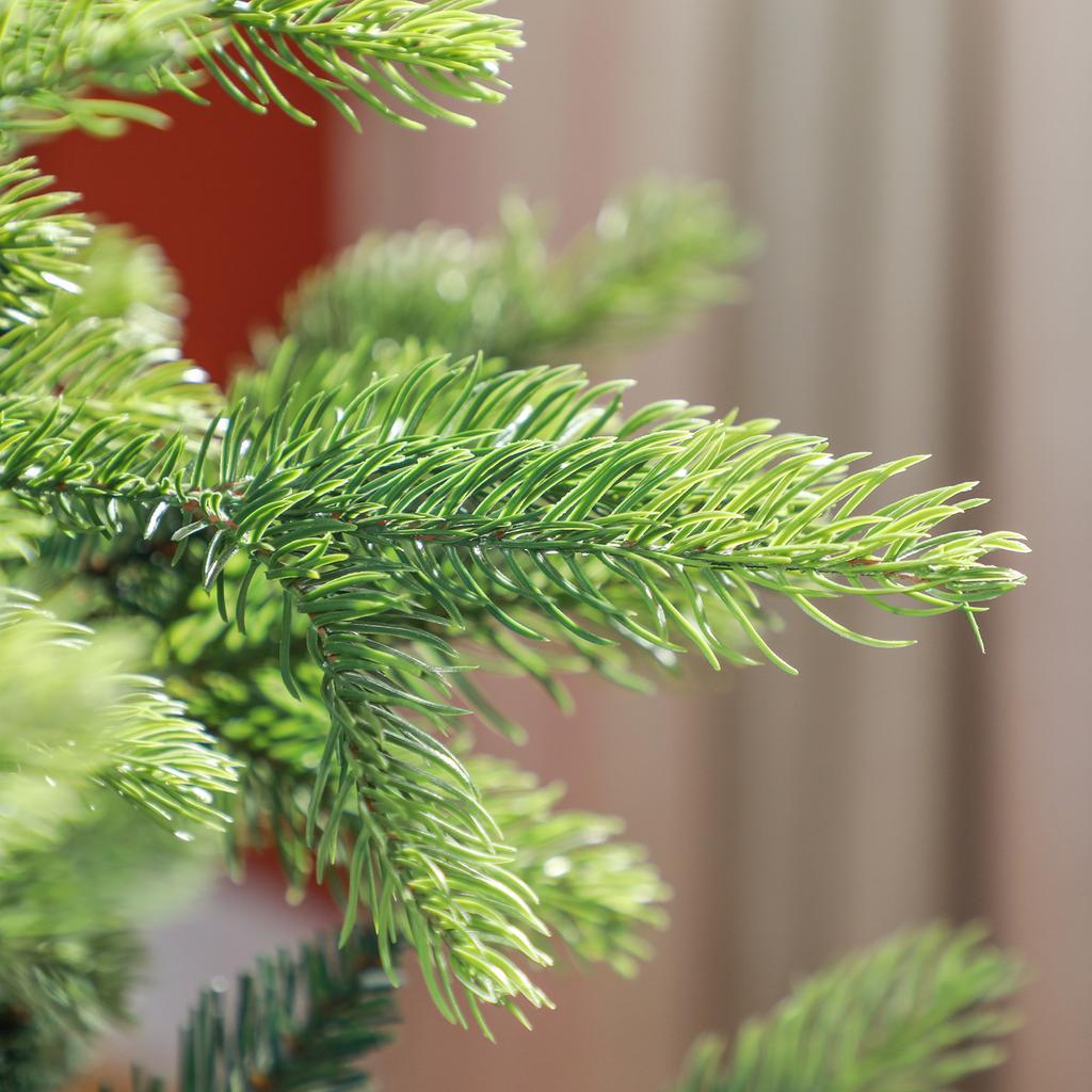 Artificial Christmas Tree, Realistic Look, Flame-Retardant, Sturdy Metal Base, 183 cm, Green