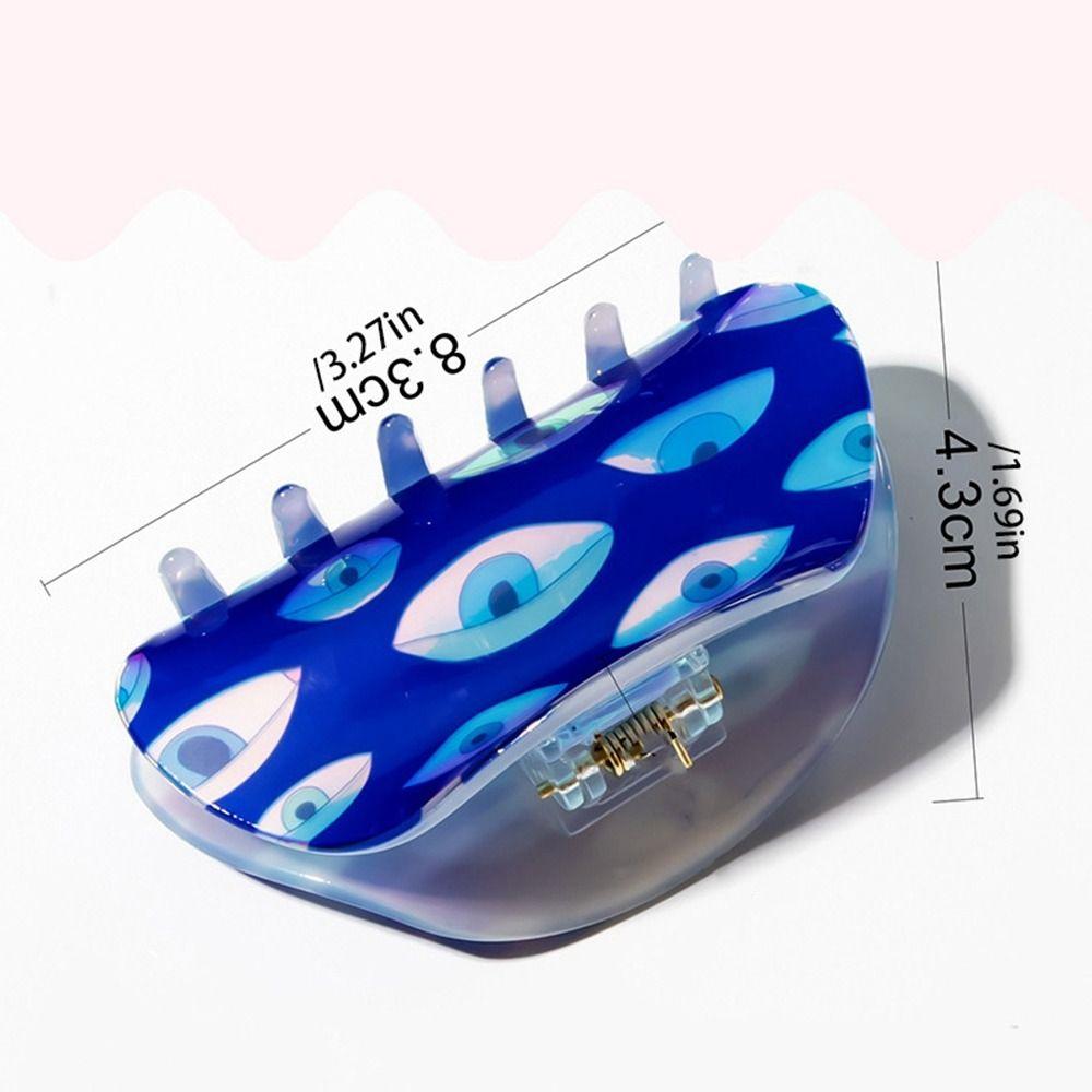 Kroean Style Blue Devil's Eye Shark Clip Hair Clip Blue Demon Eye Hair Claw Cute   Streetwear