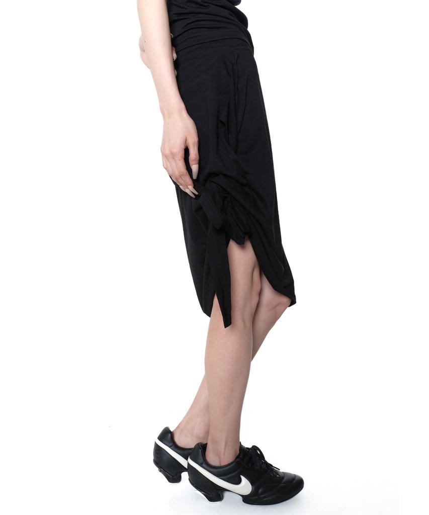 Deobeuleseussiakaibeu Jersey Hole-Tie Skirt 001