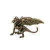 Solid Brass Pterosaur Statue Small Dragon Figurines  Home Desk Decorations
