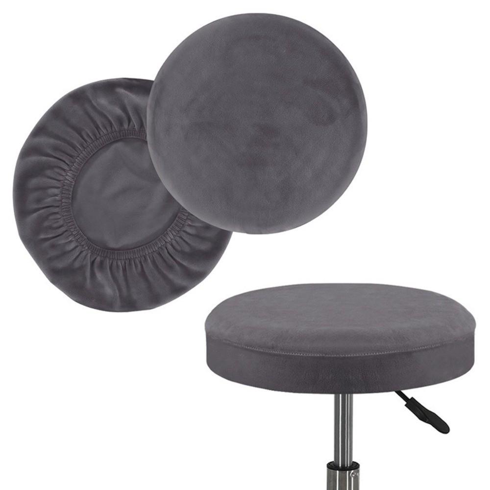 New Velvet Bar Round Stool Cover Elastic Stretchable Round Chair Cover Thickened Washable Seat Chair Slipcover