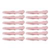 12pcs Hair Clips Pink Rebound Spring Portable Design Electroplating ABS Hair Sectioning Clips for Salon Household