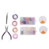 DIY Jewelry Making Kit Pliers Artificial Pearls Glass Colorful Beads Elastic Thread Jewelry Making Set with Box