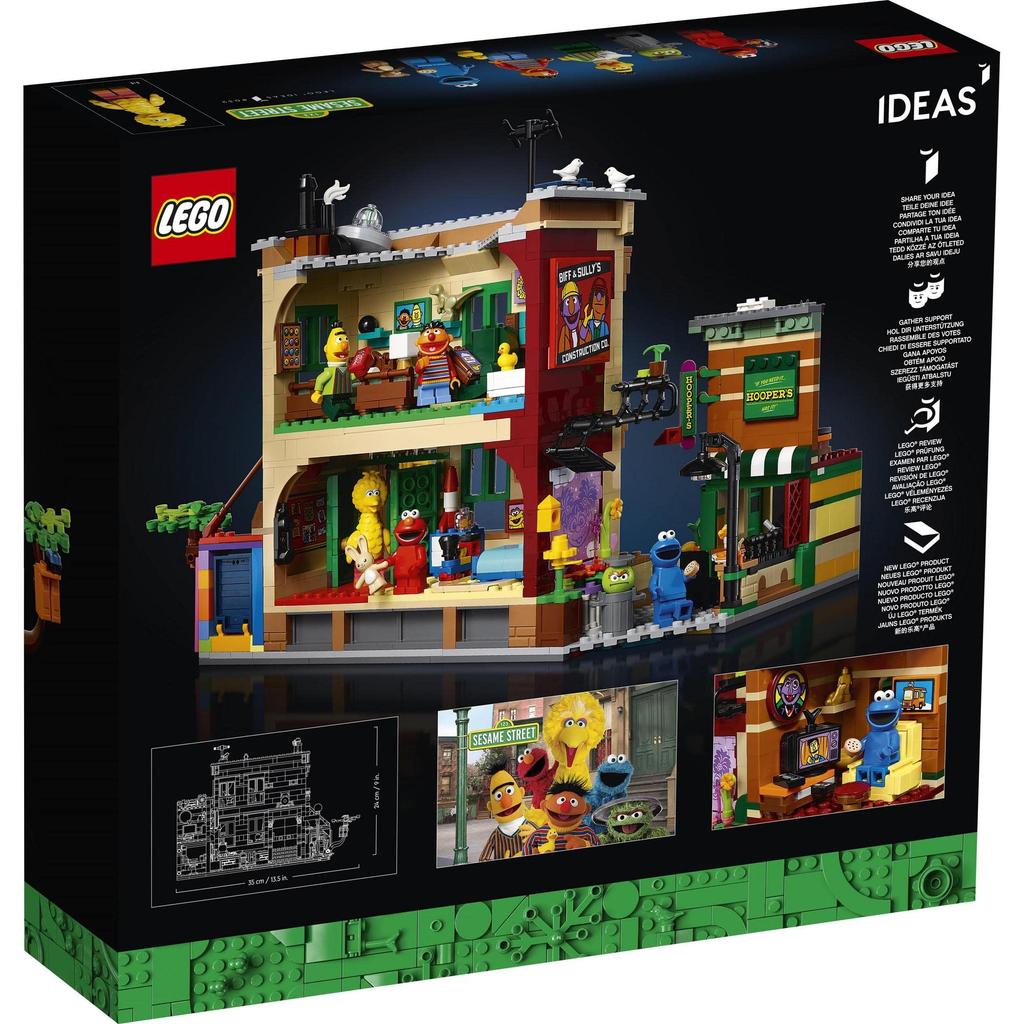 LEGO Ideas Sesamstraat 123e Straat 21324 Speelgoedblokken Cadeauhuis voor Jongens, Meisjes en Volwassenen