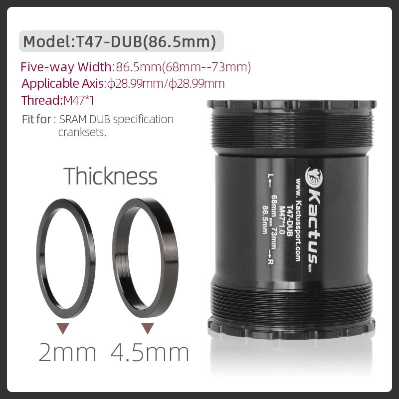 

Каретка велосипедная керамическая с подшипником BB T47 резьба 86,5 мм для горных шоссейных велосипедных шатунов Trek/Shimano/SRAM центральное перемещение