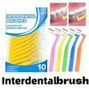 YS00259-10pcs L-shaped Interdental Brushes, Disposable/General-Purpose Packaging for Export
