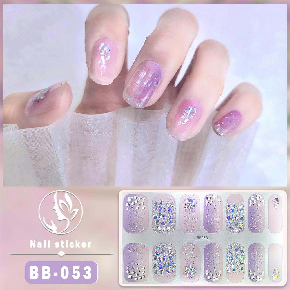 Three-dimensional Waterproof No-bake Gel Nail Polish Film Full Sticker, Spring and Summer Nail Art Film Paper Nail Film Paper