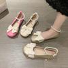 Fairy Wind Flat-soled Small Single Shoes Female 2025 Spring and Summer Mary Jane Shallow Mouth Round Head Beanie Shoes Laden Shoes with Skirt