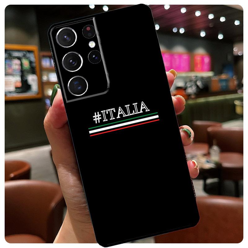 Flag Italy Phone Case For Samsung Galaxy S23 Ultra S21 S22 S24 S25 Ultra S9 S10 Plus S24 S25 FE Cover
