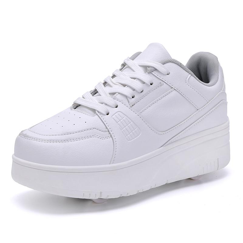 Roller Skate Sneakers Kids Four-wheel Disassembly Flat Shoes Runaway Shoes / Wheel Skate  Shoes with Wheels