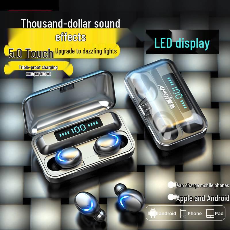 

F9 Mini Wireless Bluetooth Earbuds: Invisible In-Ear, Noise-Cancelling, Long Battery Life, Universal Compatibility.