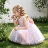 Pink Evening Gown for Girls: 3D Floral Ball Gown