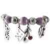 NOA [G0334] - Silver Purple 'Gypsy' Designer Bracelet