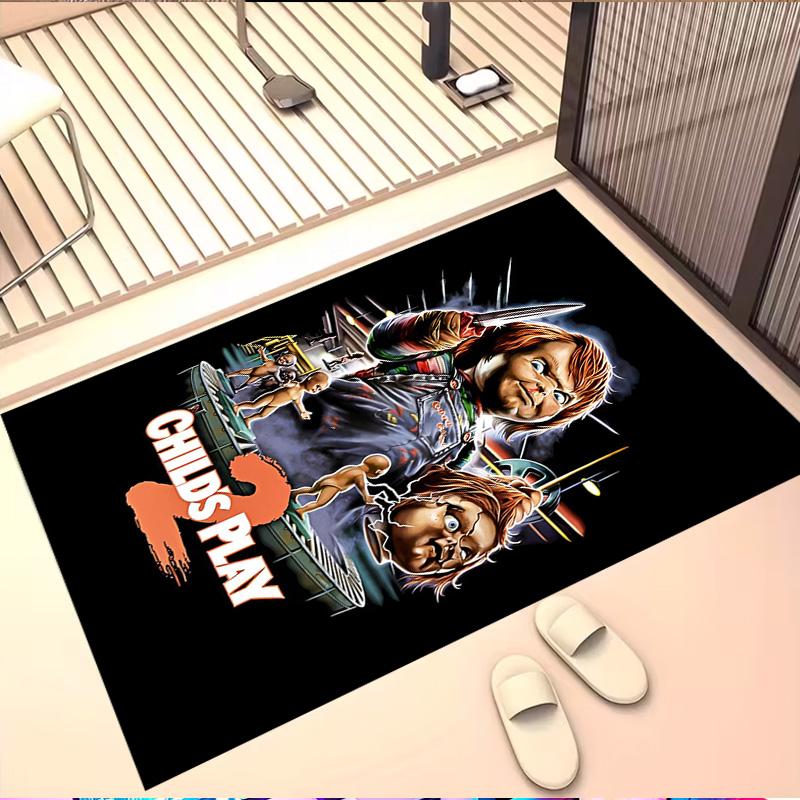 Chucky Print Rug, Washable Floor Carpet, For Entryway Dorm Laundry Room Office Study, Home Decor Birthday Christmas Gift