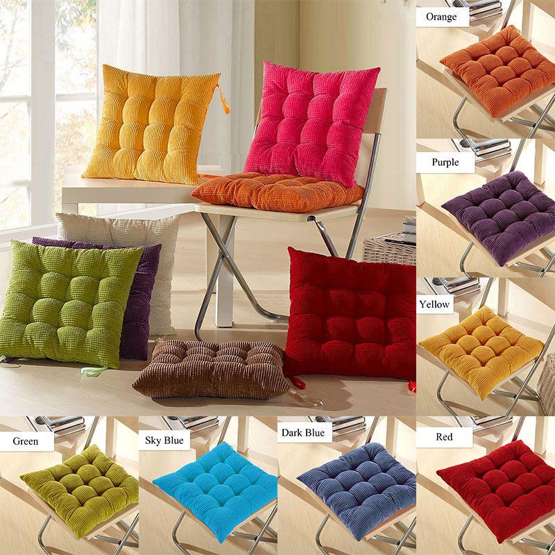 Pad Seat Removable Thick Soft Corduroy Cushion Pad Seat Chair Patio Home Sofa