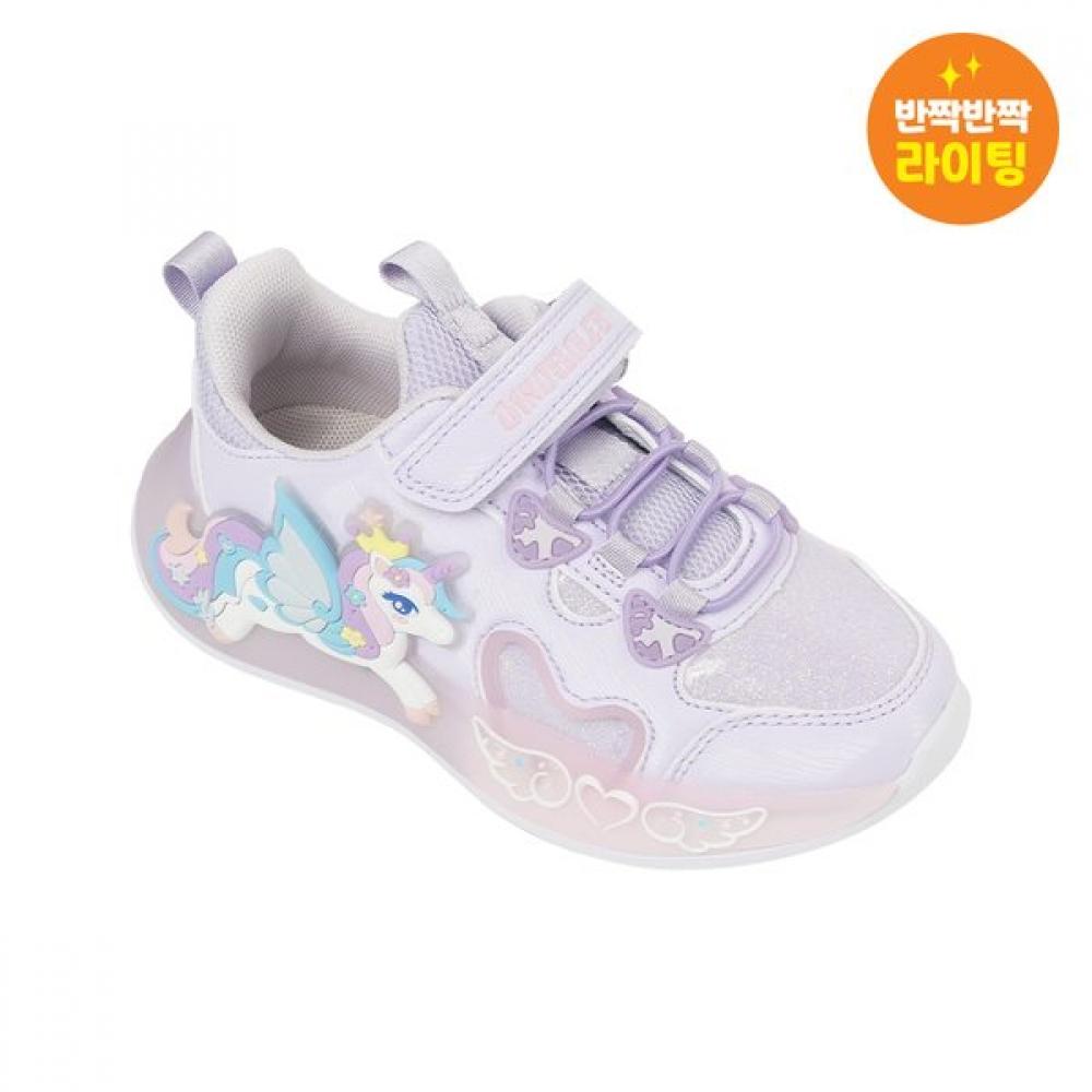 Dinosoles Girls Mary Jane Led Shoes Princess Unicorn Kids Purple Dnycg1tspu11