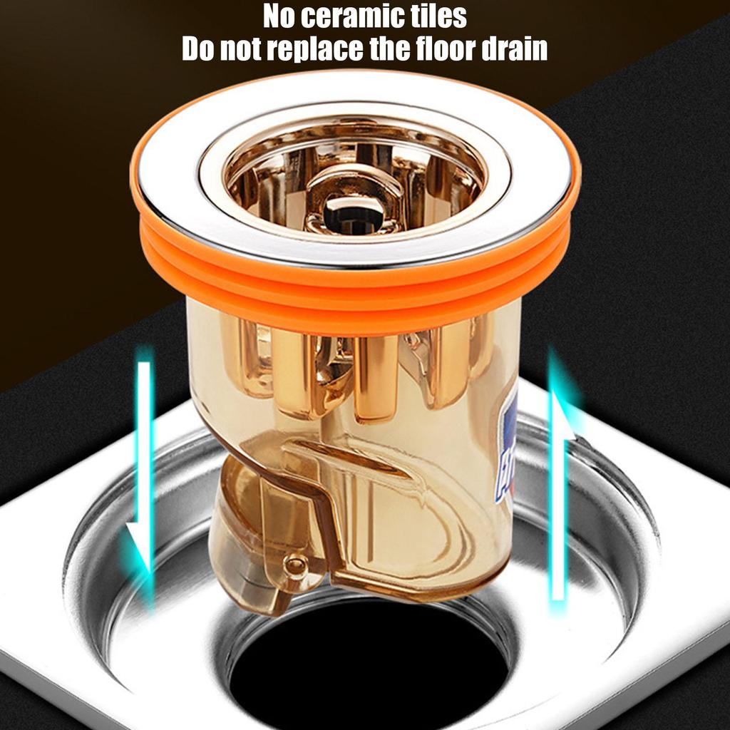 Gravity Induction Floor Drain Core Toilet Deodorant Anti-Odor Artifact Auto Open Water Seal No Smell Bathroom Toilet Sewer