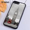 Krajews Londýnský červený autobus Big Ben Kryt pouzdra na telefon pro iPhone 14 5 SE 6s 7 8 plus XR XS 11 12 13 pro max Samsung S21 S22ultra Plus