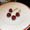 Sterling Silver Needle Earrings: Summer Sweet Strawberry, Cherry & Grape - Cute, Fresh, Versatile Ear Accessories