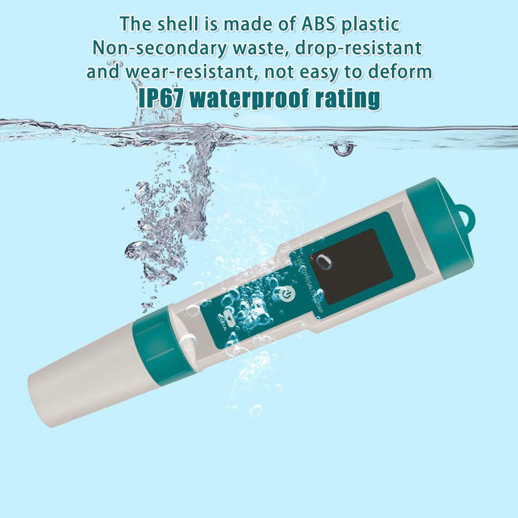 Digital PH Meter 7 In 1 PH/ORP/EC/TEMP/SALT/S.G/TDS Water Quality Tester High Precision Water Purity Tester for Drinking Water