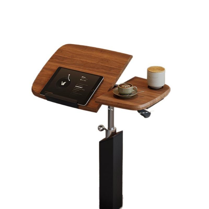 Lift Top Coffee Table with Storage, Nordic Style Rolling End Table for Living Room Bedroom, Adjustable Height Mobile Side Table
