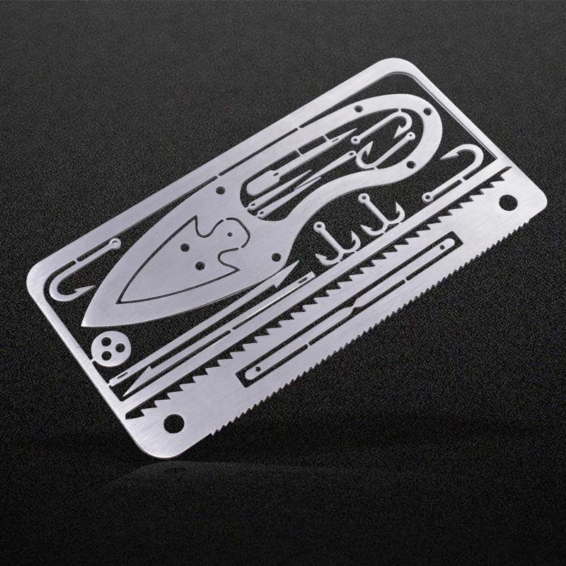Multi-Function Outdoor Tool Card Fishing Gear Fish Hook Card Multi-Function Outdoor Camping Fish Hook Card