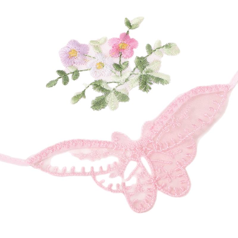 Luxuriöses 60er-Pack Damen-Taschentücher aus reiner Baumwolle mit Schmetterlingsspitzenstickerei