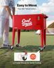 VEVOR 75.71 L Rolling Ice Chest, Holds Up To 50 Bottles / 110 Cans, Portable Patio Party Bar Drink Cooler Cart with 4 Swivel Casters (2 with Brakes)