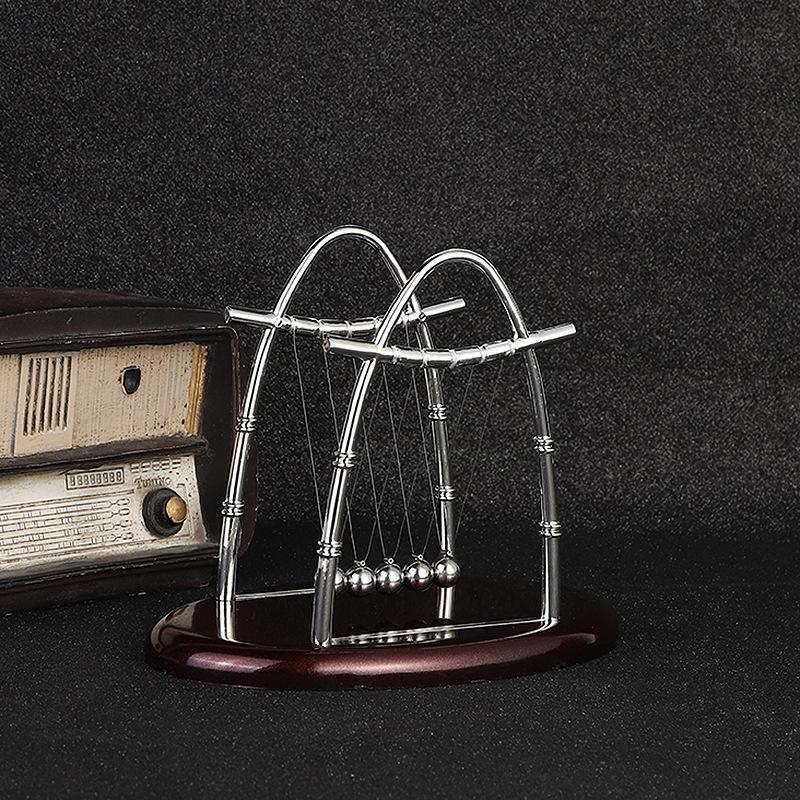 Newton Cradle Balance Steel Balls Perpetual Motion Collision Ball School Teaching Physics Science Pendulum Toy Home Decoration