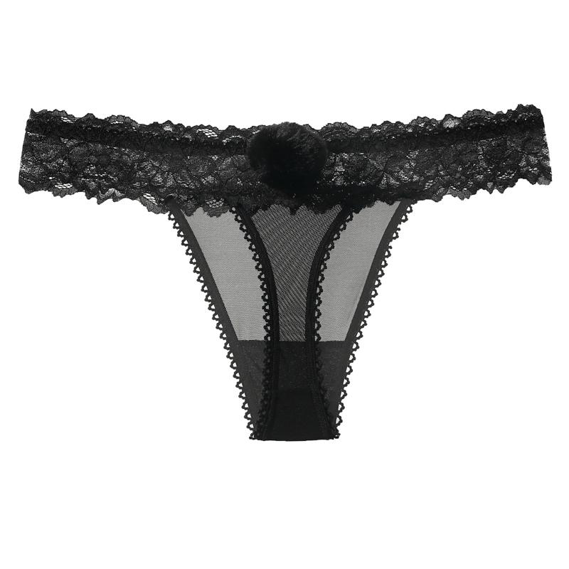 Women Sexy Lace Panties Low-waist Underwear Thong Female G String Lovable Lingerie Temptation Transparent Intimates