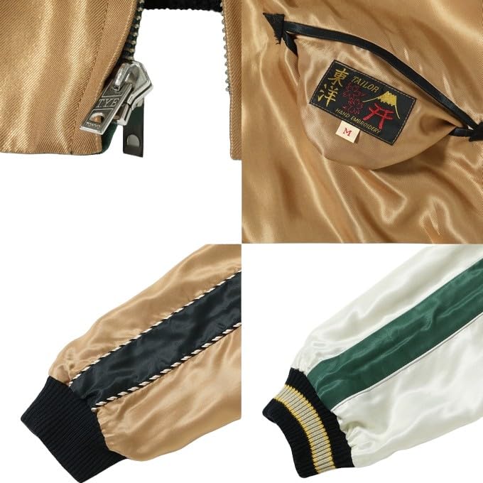 Tailor Toyo Souvenir Jacket Acetate Sukajan EAGLE Taylor Toyo TT15542-137 DRAGON×TIGER × (XXXL)