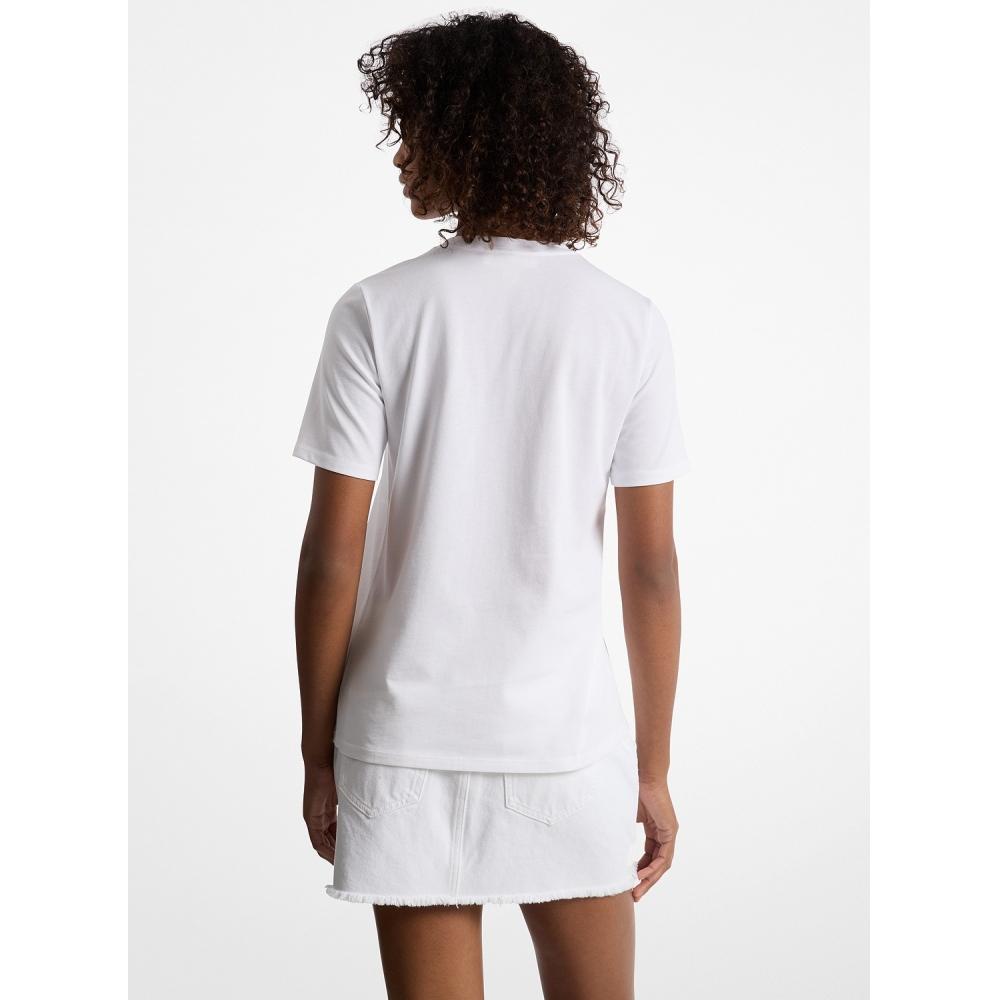 Michael Kors Kors Sequin Classic Tee Js451db97j100 White