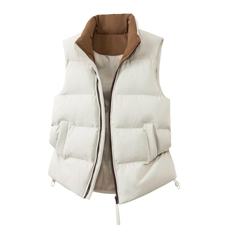 

Medm Beprp Youth Color-Block Stand Collar down Cotton Vest for Boys, Warm Sleeveless Outerwear Vest 9908 Khaki 3XL(Recommend 80-92.5kg)