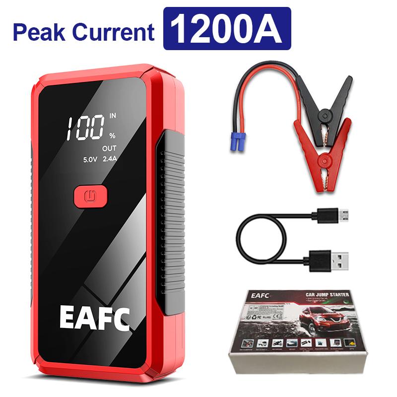 2000A/1200A Jump Starter Power Bank Portable 12V Car Battery Booster Charger LED Light For Petrol Diesel 6.0L/4.0L Car Starter