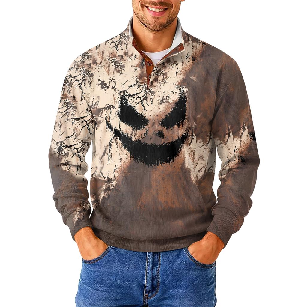 Men's Standing Collar Sweatshirt Is Outdoor Casual Sweaters Tops