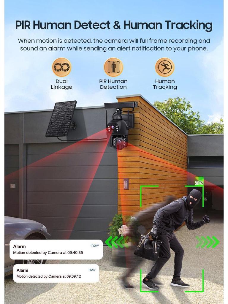 New AOV Solar Wireless HD Night Vision Outdoor Surveillance Camera