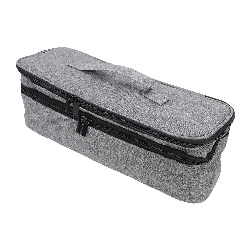 Hair Dryer Case Canvas Portable Double Layer Hair Dryer Travel Carrying Case for Curling Iron Hair Styling Tools