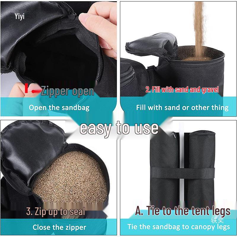 Water-Fillable Weighted Base Bag for Outdoor Tents and Umbrellas