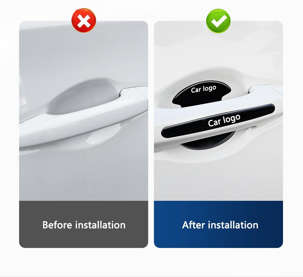 AABJK1 Car Door Handle Bowl Anti-collision Protective Stickers For KIA Sportage Rio Optima Ceed Proceed K5 Sedona Forte Cerato Venga