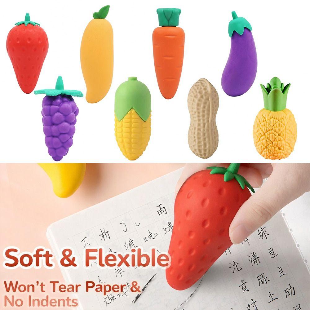 Durable Extra Large Eraser Fruit Shape Without Leaving Marks Pencil Rubber Correction Eraser Students