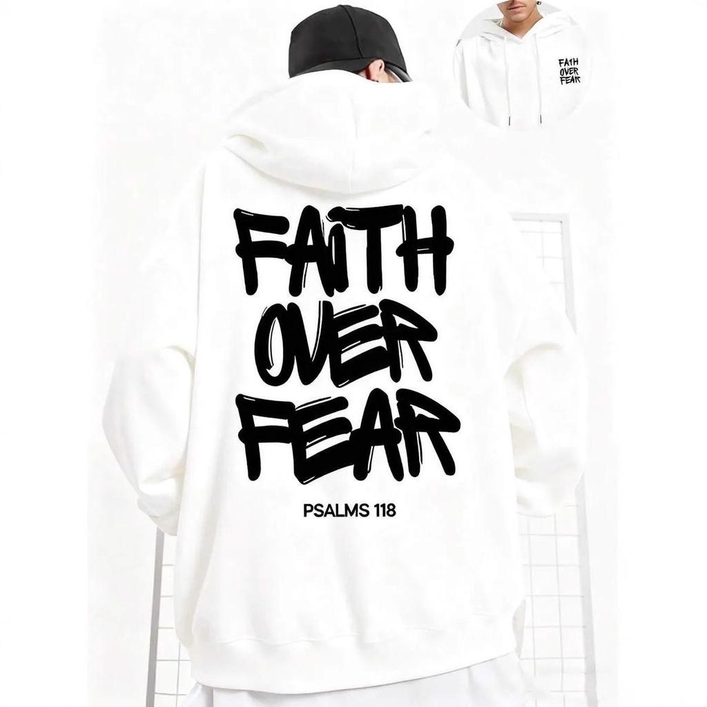 Men's Letter Print Hooded Sweatshirt with Velvet, Warm Casual Autumn/Winter Hoodie Jacket