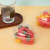 50/100pcs Strawberry Dessert Packaging Box Disposable Cute Dessert Boxes Flip Lids Durable PET Plastic Freezer-Safe Dessert Box