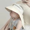 Soft Brim Fisherman Hat Neck Flap Panama Hat New Bucket Hat  Kids Unisex